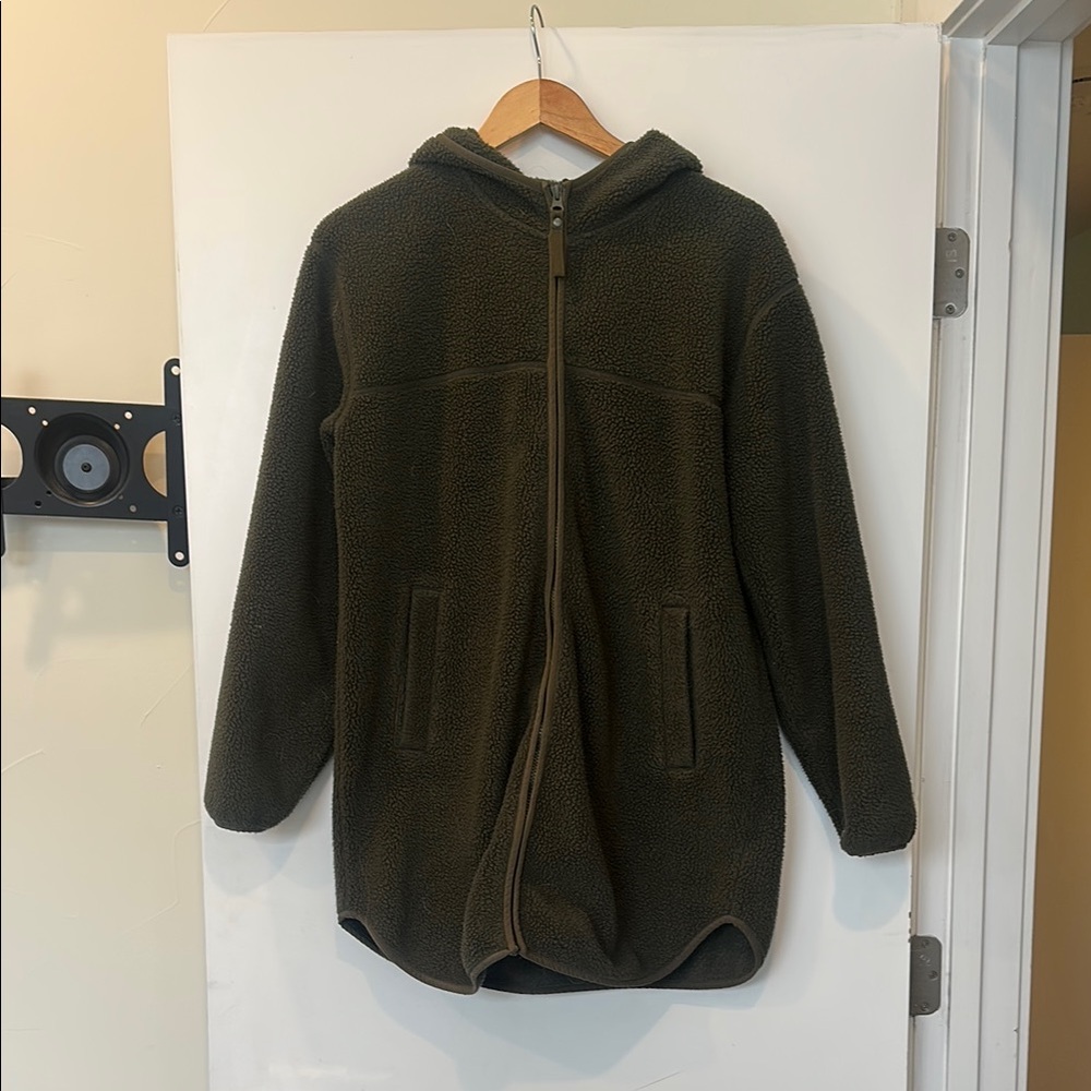 Cozy Olive Green Hooded Jacket